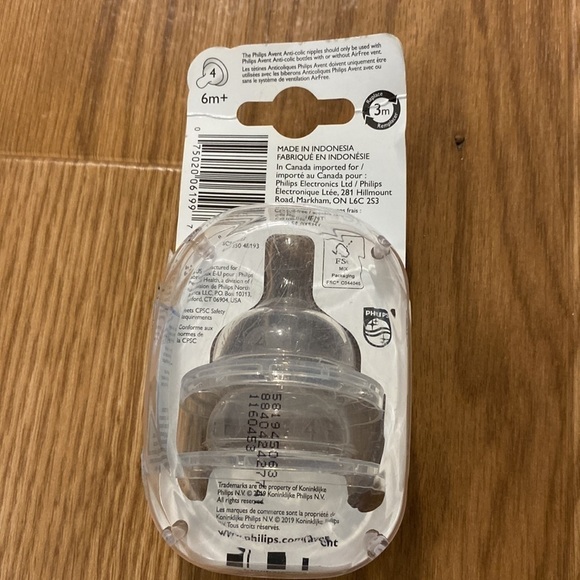 Philips ID SCF424/27  Philips Avent Anti-Colic Nipple, Fast Flow 6m+, 2 pack NEW - Picture 2 of 4